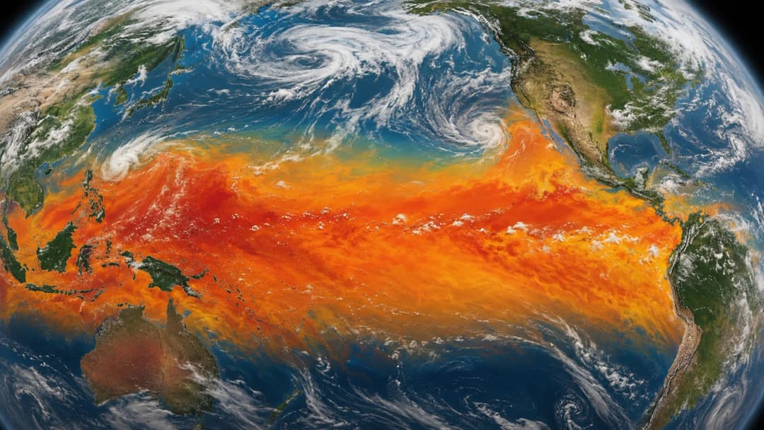 Warmer tropical Pacific waters and shifting jet streams during El Niño