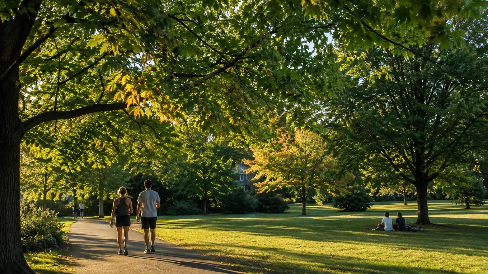 Late-summer American landscape with days already growing shorter