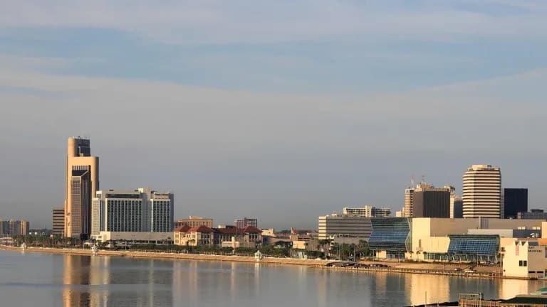 Downtown Corpus Christi skyline along the bayfront