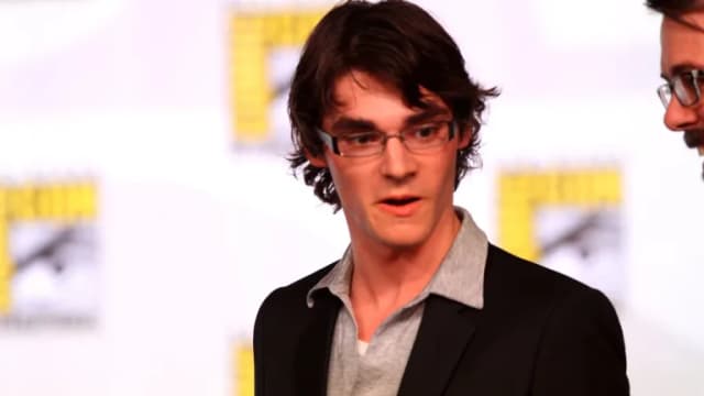 RJ Mitte speaking at a panel at San Diego Comic-Con in 2012