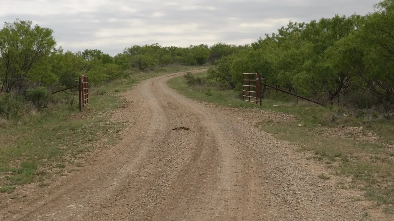 A ranch gate between pastures in Albany, Texas