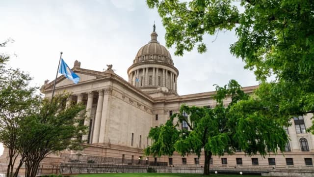 The Oklahoma State Capitol building in Oklahoma City