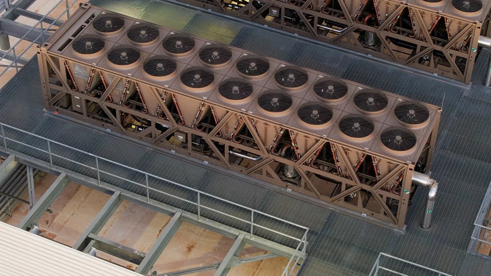A cooling tower at a data center