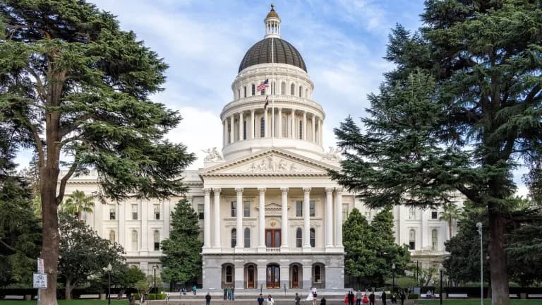 The domed California State Capitol in Sacramento