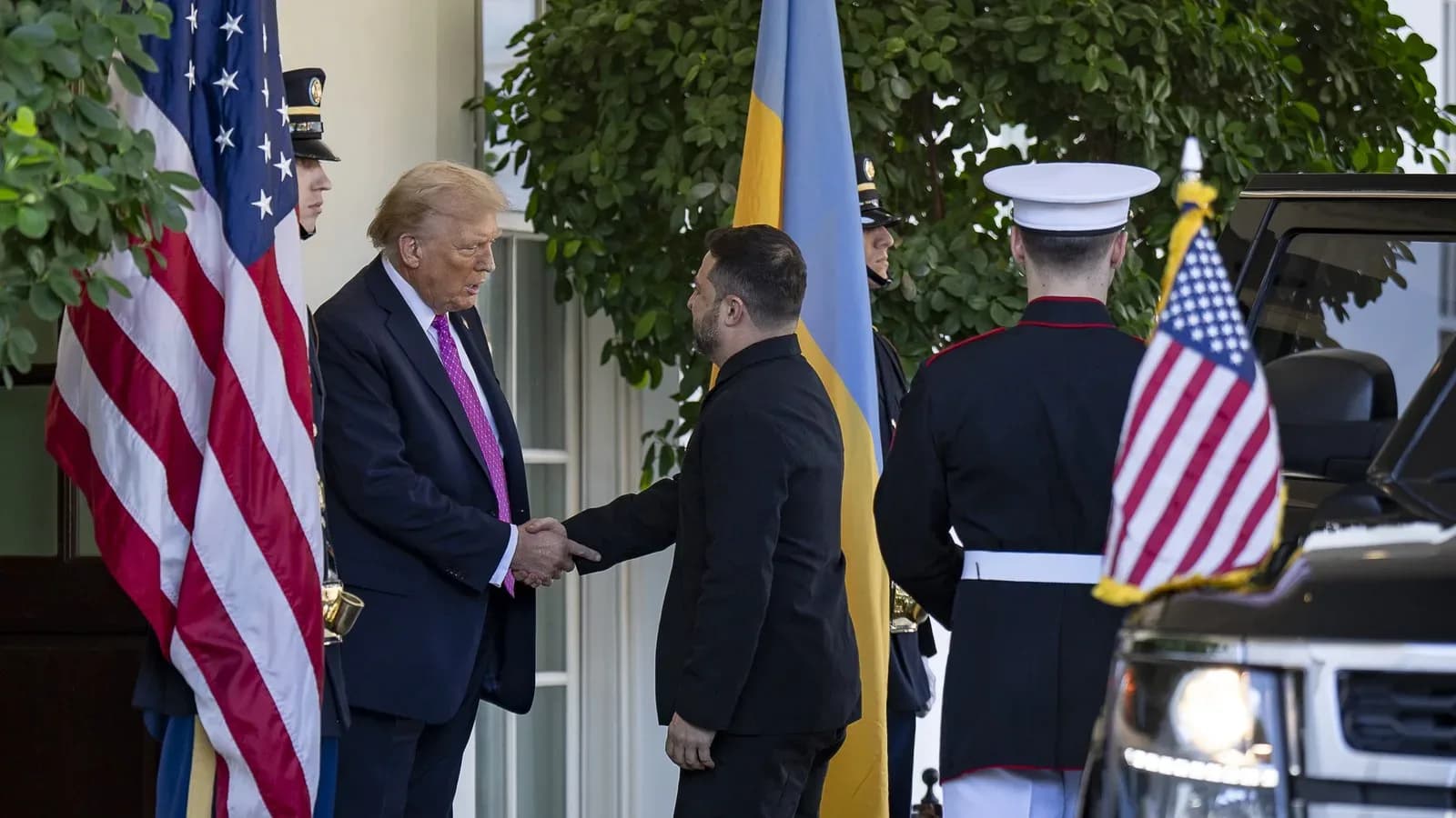 President Donald Trump and Ukrainian President Volodymyr Zelenskyy at the White House