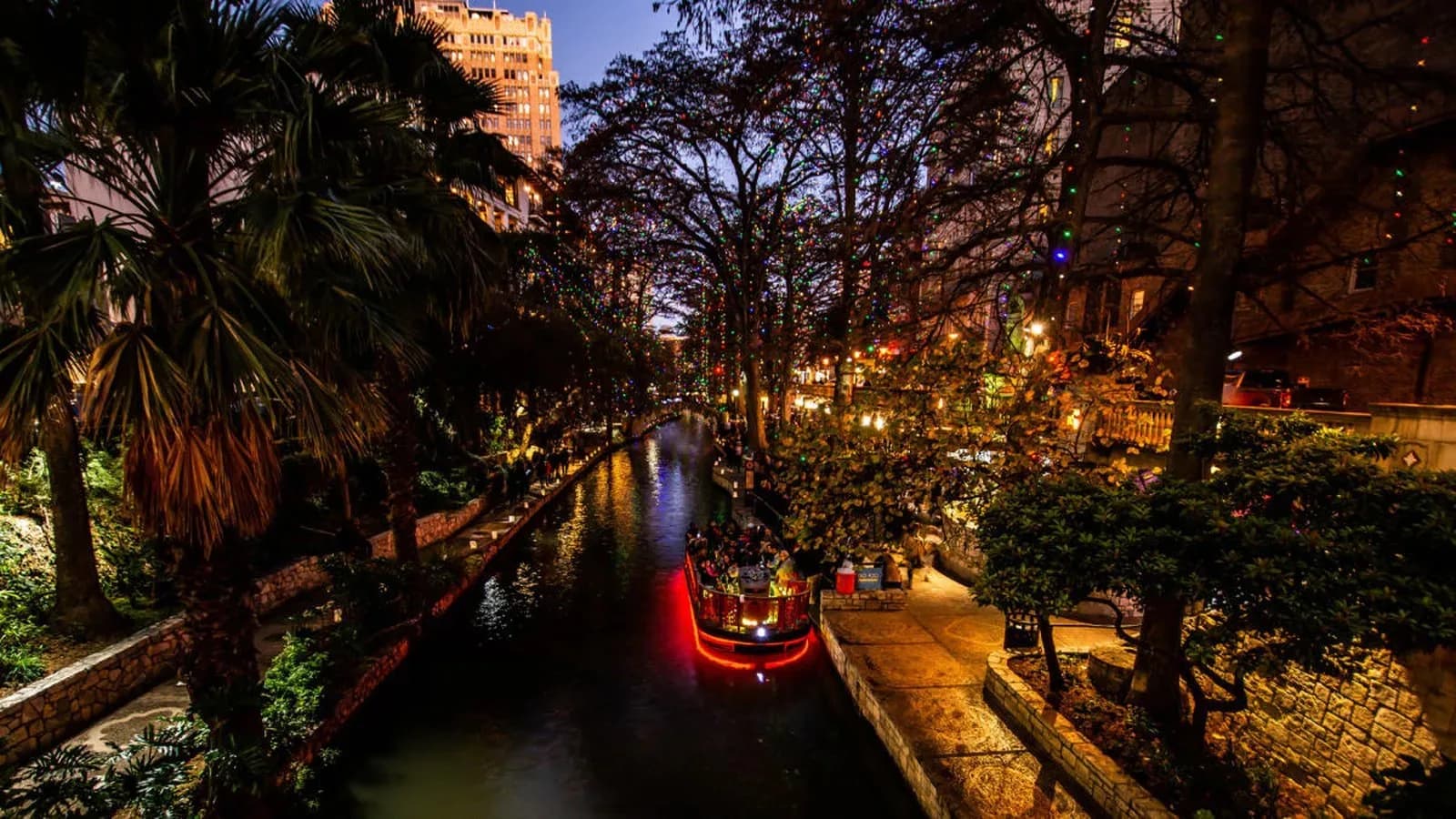 Ford Holiday Boat Caroling on the River Walk, San Antonio, Texas