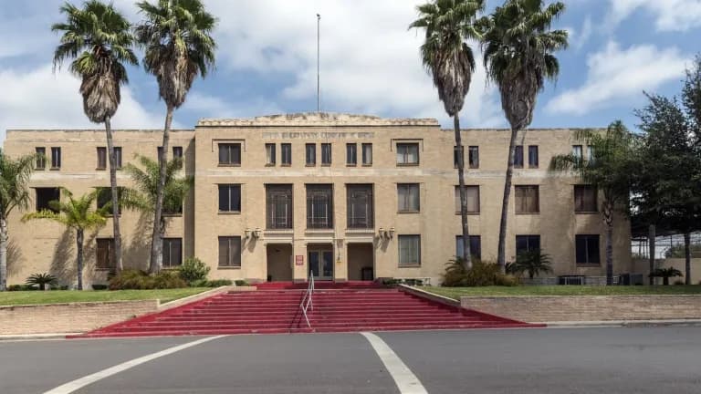 The brick Starr County Courthouse in Rio Grande City, Texas