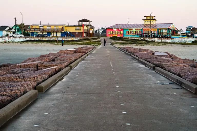 Pier Walking at the Beach in Galveston