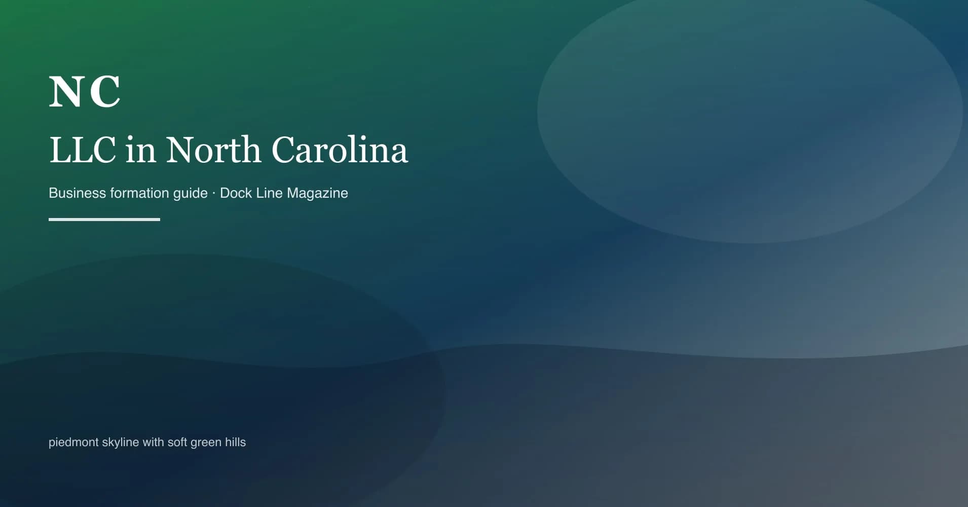 How to form an LLC in north carolina