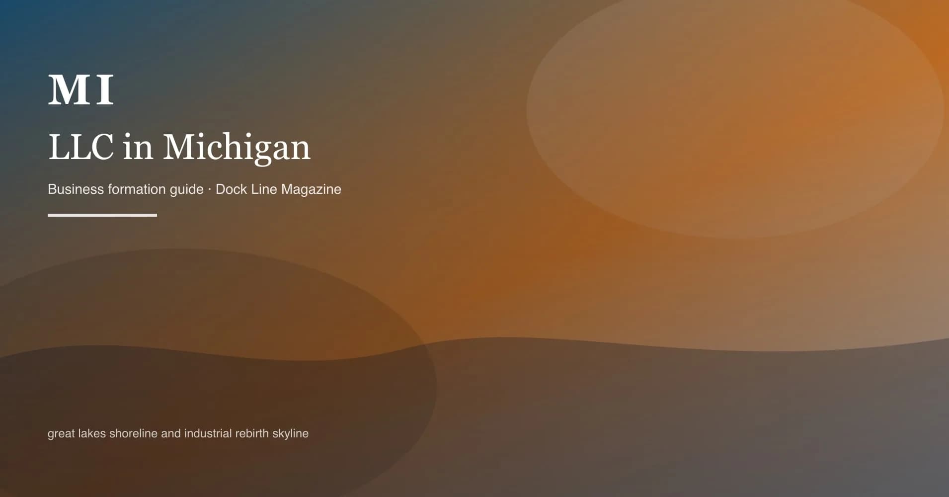 How to form an LLC in michigan