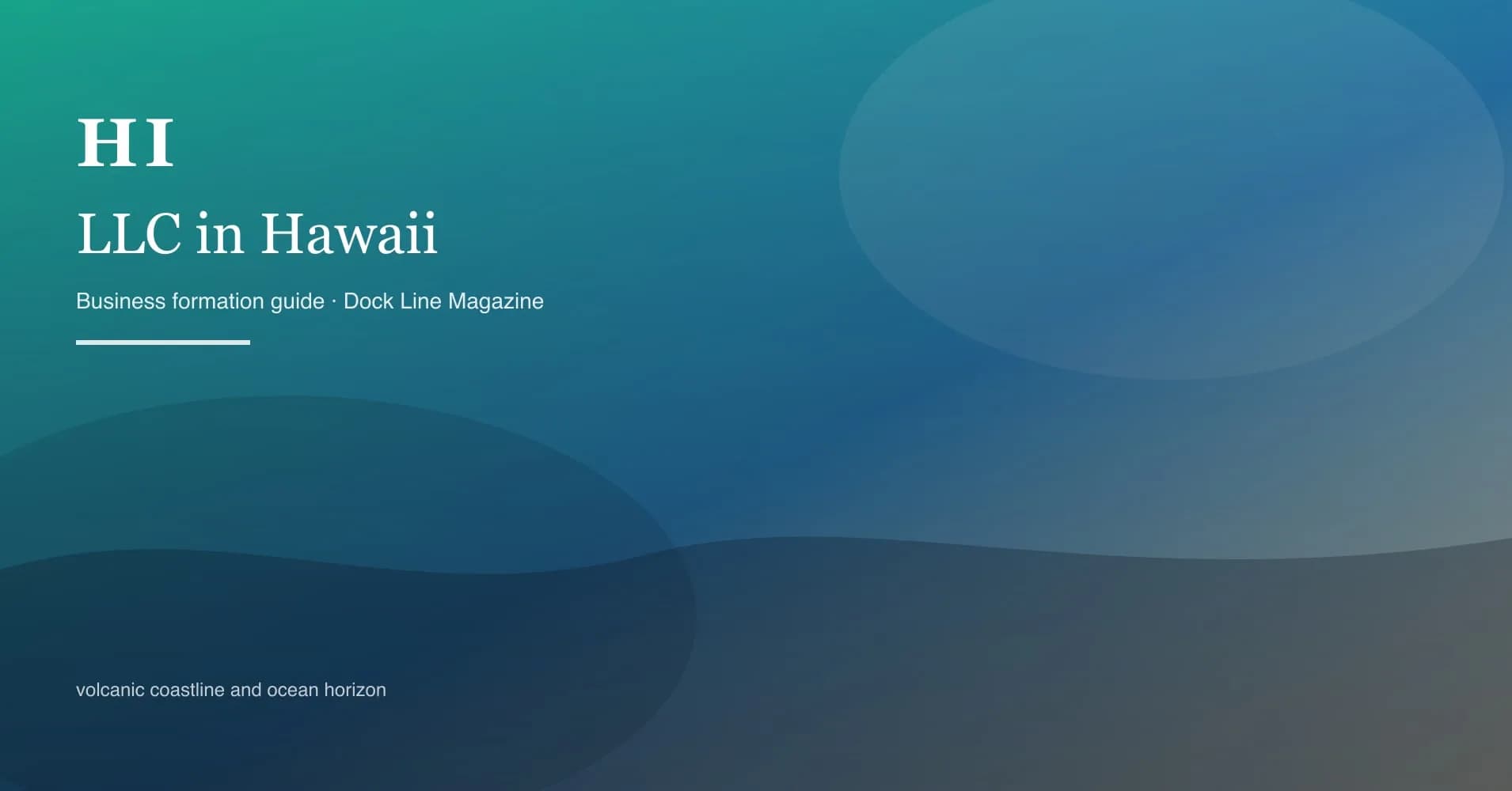 How to form an LLC in hawaii