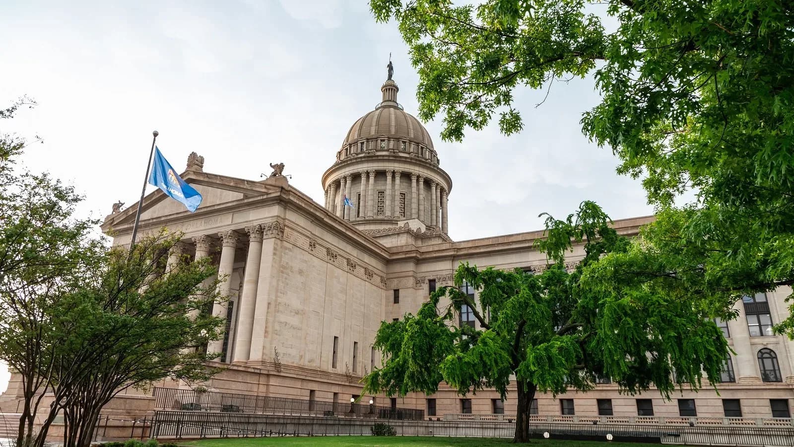 The Oklahoma State Capitol building in Oklahoma City