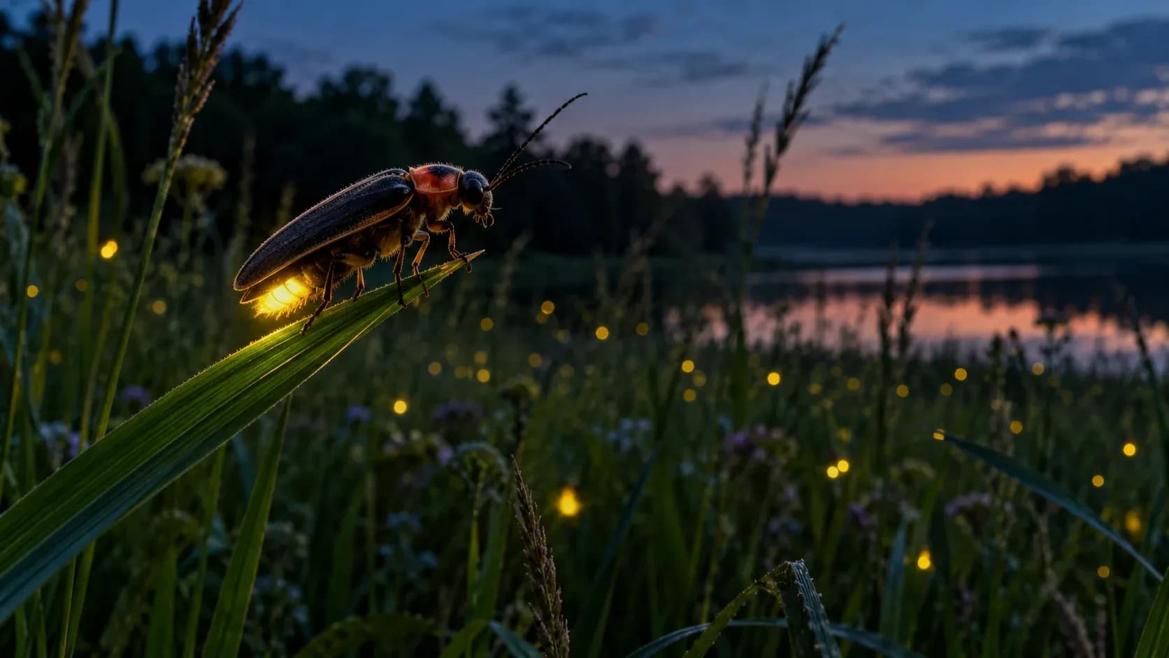 01 FEATURED CLOSE UP FIREFLY AT DUSK