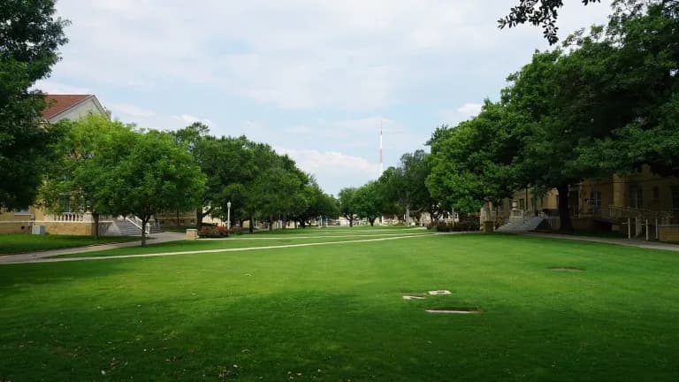 Buildings on the Texas Christian University campus in Fort Worth