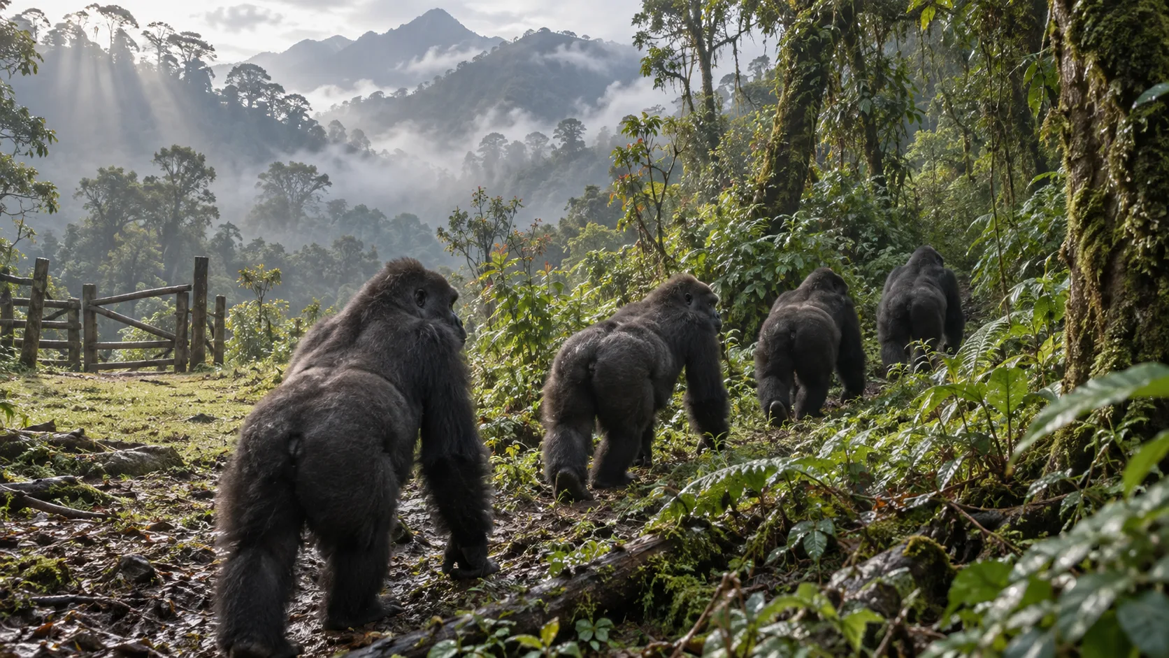 Four rescued female Grauer's gorillas returned to the wild in a historic step for the isolated Mount Tshiaberimu population.