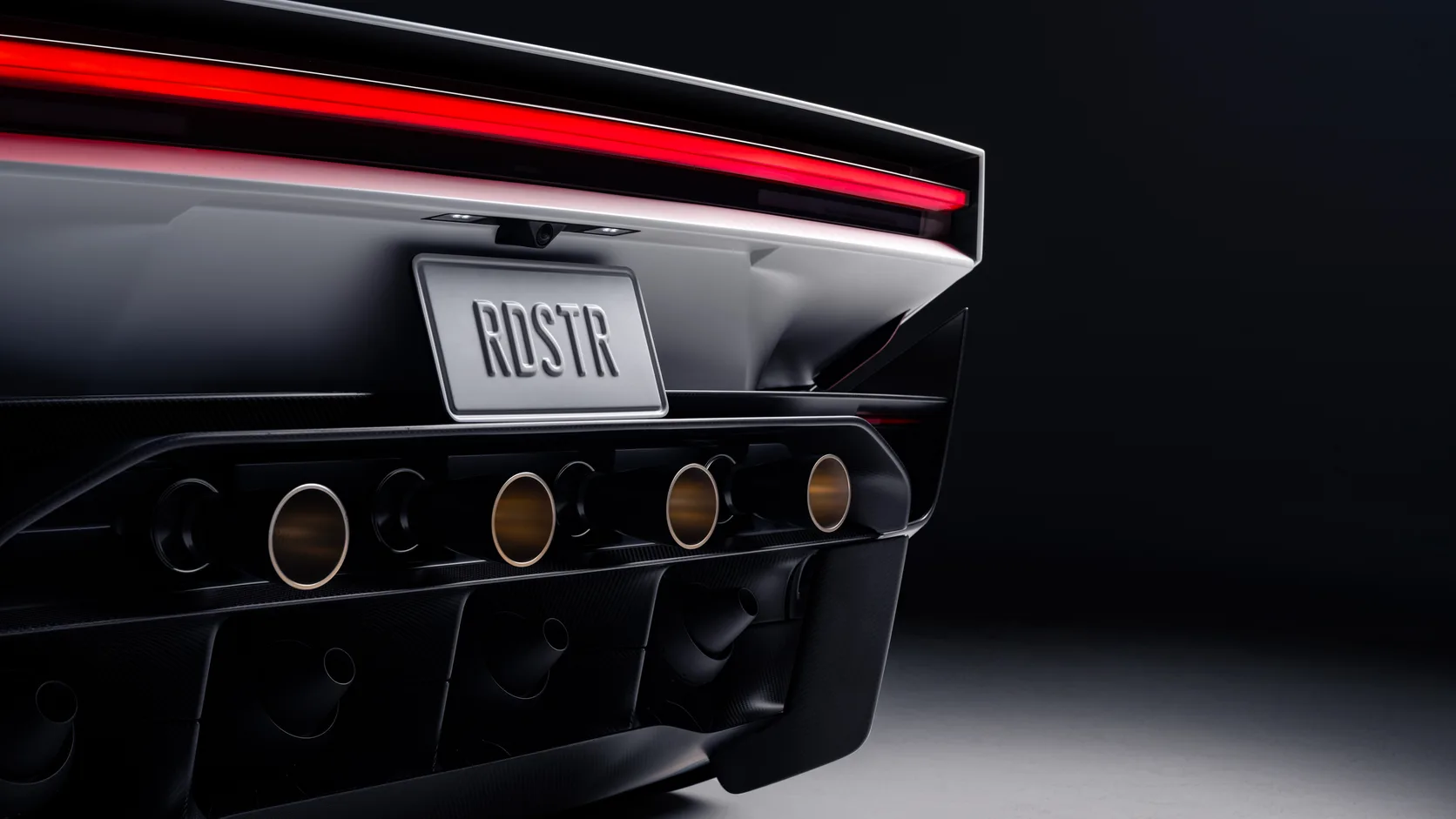 A close view of the Roadster's rear thruster array shows hardware that separates the Thrust and Rocket concepts from the road-focused Performance model. Courtesy of Tesla, Inc.