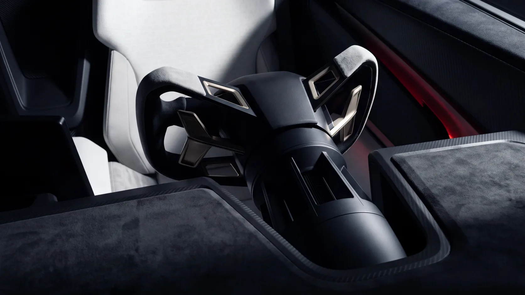 The Roadster's cockpit reflects the car's high-performance roots, while the proposed Rocket configuration would sacrifice the passenger seat for additional pressure storage. Courtesy of Tesla, Inc.