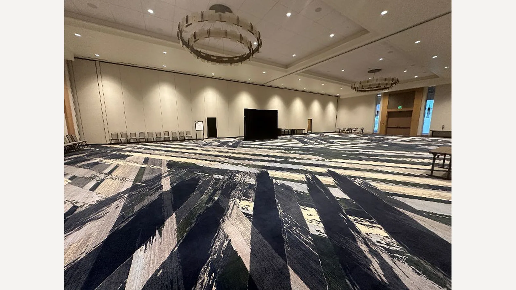Actual photograph of a ballroom at Hyatt Regency Conroe in the 2025 valuation report.