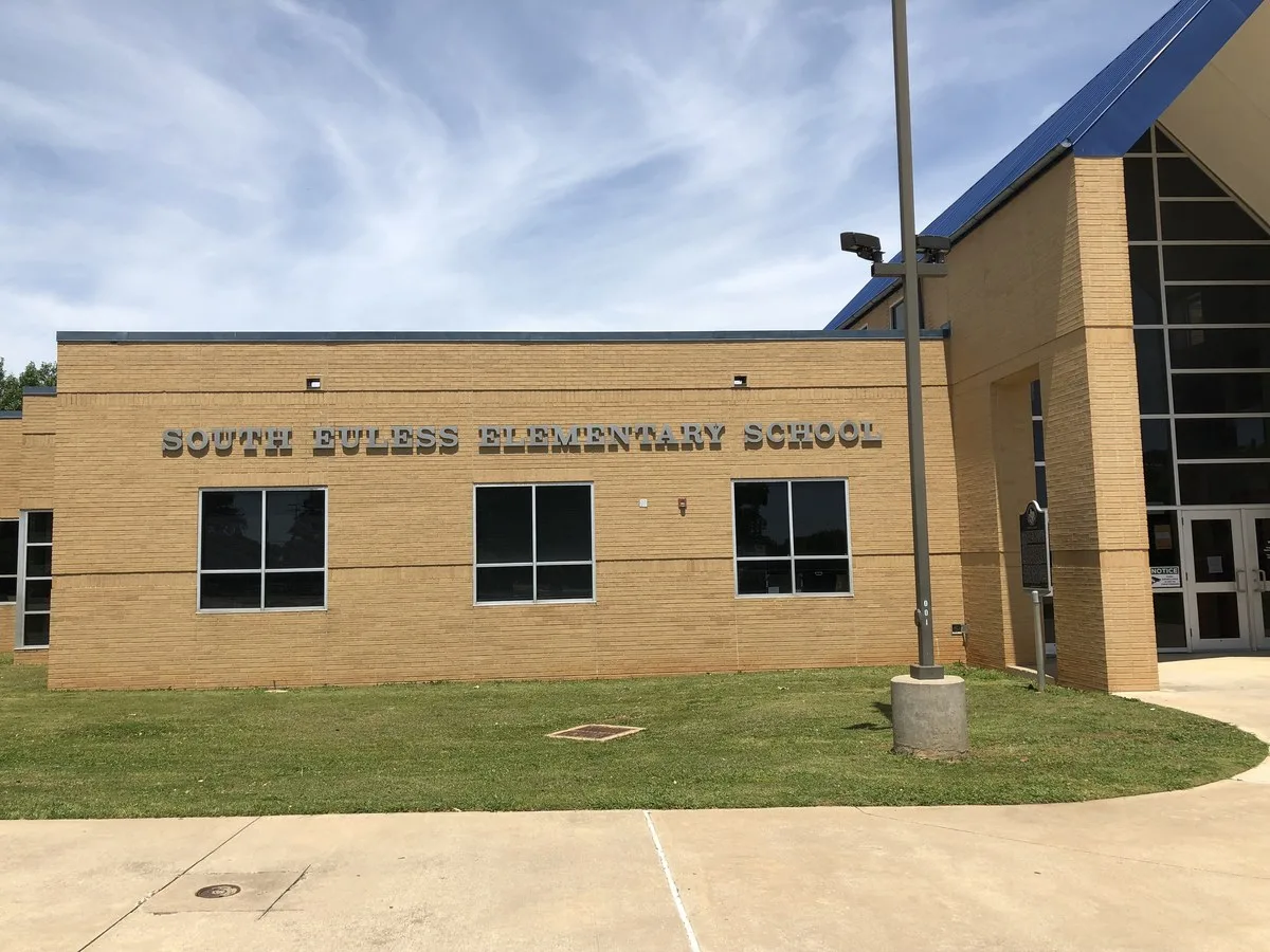 South Euless Elementary School and a Texas historical marker