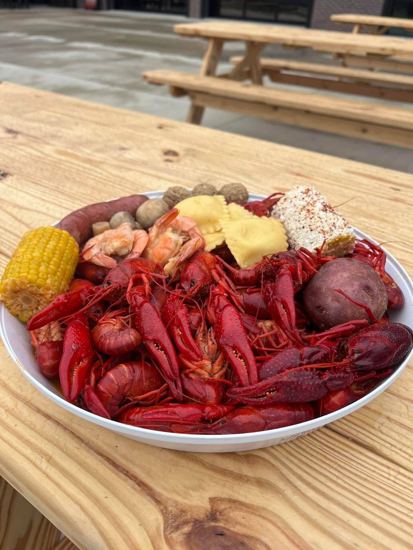 Crawfish boil from Bens Backyard Boils in Montgomery County Texas