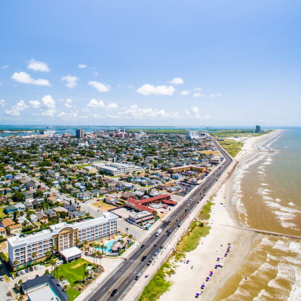 Drone Photo of Galveston Beach